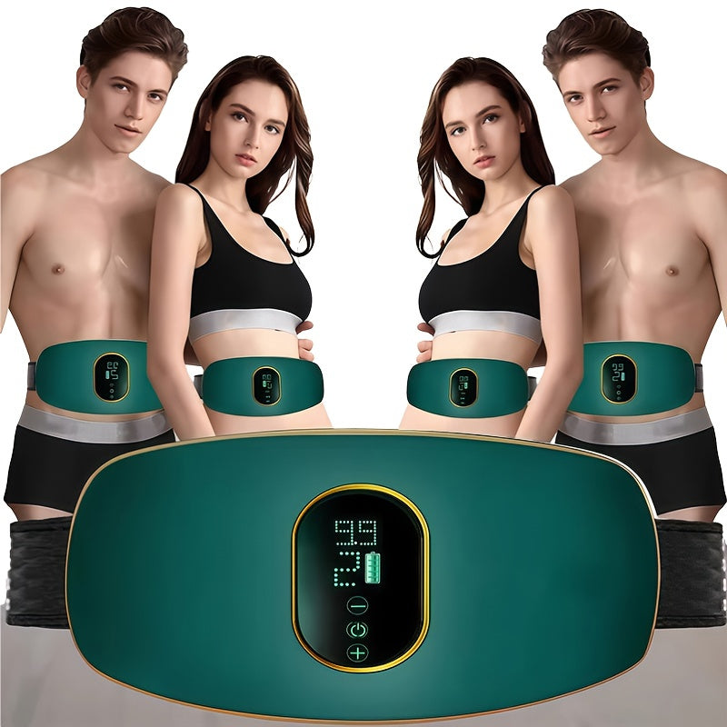 Vibrating Massage Belt Rechargeable Heated Massage Belt, Adjustable Vibrating Massager, Portable Abdominal Massager, USB Power Supply, Holiday Gifts for Relatives And Friends, Valentine's Day Gifts for Girlfriends